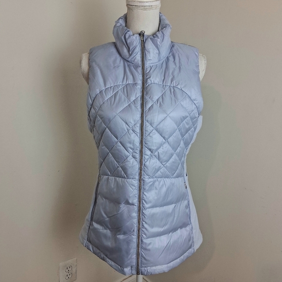 Lululemon Down For Run Down Filled Vest In Pale Blue Size 10 - Picture 11 of 13